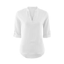 Load image into Gallery viewer, Ladies Office Blouse Wear to Work  Women Shirts Fashion Summer Loose Solid Color Casual Tops Femme Shirt